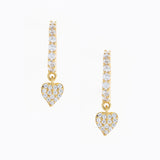 Golden Hanging Heart Earring