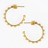 Golden Hoop Earrings.