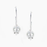 Sterling Silver Cuboid Pearl Earrings
