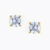 Sterling Silver Golden Stud Earrings