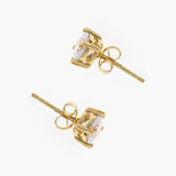 Sterling Silver Golden Stud Earrings