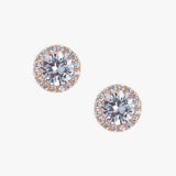 Rose Gold Round Earrings