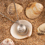 Silver Shell Flower Necklace
