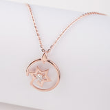 Rose Gold Star Sphere Necklace