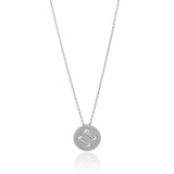 Silver Button Necklace