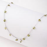 Silver Green Stone Queen's Necklace