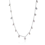 Silver Rainbow Stone Queen's Necklace