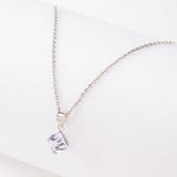 Silver Purple Necklace Pendant